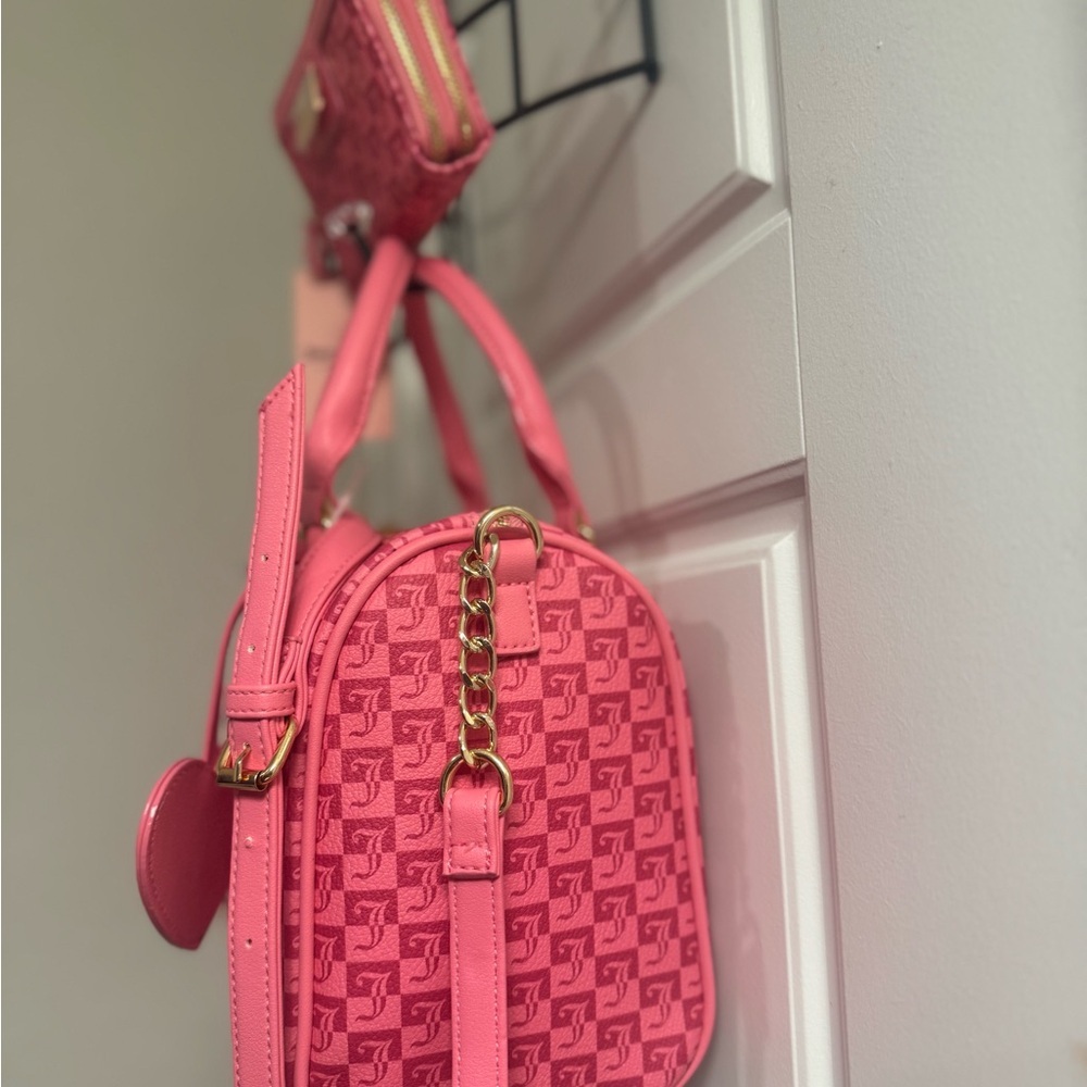 Juicy Couture pink PINK LEMONADE FAME SATCHEL and matching wallet Set - Picture 6 of 7
